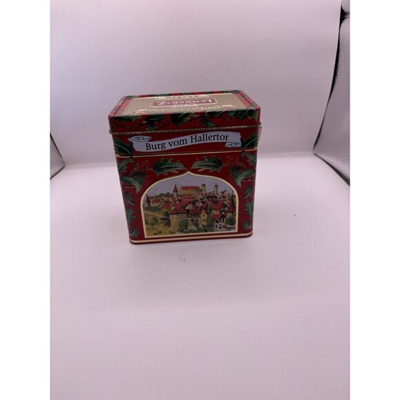 Lambertz AACHEN Musical Cookie Tin Germany Plays Joy To The World EMPTY - Picture 1 of 7